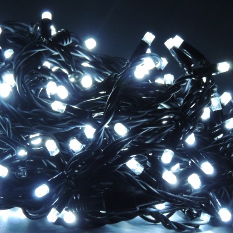 30137 -  LED Vánoční venkovní řetěz 200xLED/1 funkce 20m IP44 studená bílá
