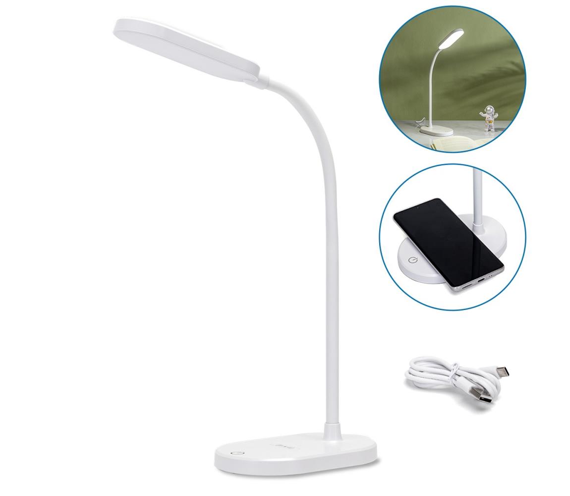  B.V.  - LED Stmívatelná stolní lampa s bezdrátovým nabíjením LED/2,5W/5V bílá 