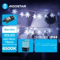 Aigostar - LED Venkovní vánoční řetěz 50xLED/8 funkcí 8m IP44 studená bílá