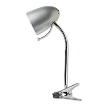 Aigostar -  Stolní lampa s klipem 1xE27/11W/230V stříbrná/chrom