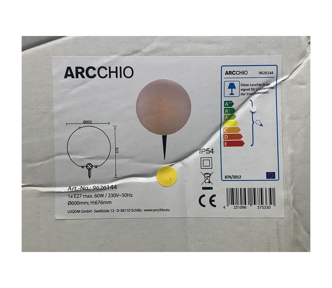 Arcchio Arcchio - Venkovní lampa SENADIN 1xE27/60W/230V 60 cm IP54 