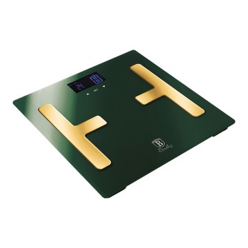 BerlingerHaus - Osobní váha s LCD displejem 2xAAA zelená/zlatá