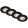 Brilo - SADA 4x LED Koupelnové podhledové svítidlo LED/4,9W/230V IP44 černá