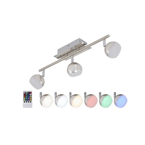 Briloner 2040-032 - LED RGB Stmívatelné bodové svítidlo 3xLED/3,3W/230V + dálkové ovládání