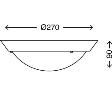 Briloner 2118-018 - Koupelnové stropní svítidlo SPLASH 1xE27/60W/230V IP23