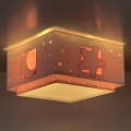 Dalber 63236S - Dětské stropní svítidlo MOONLIGHT 2xE27/60W/230V růžová