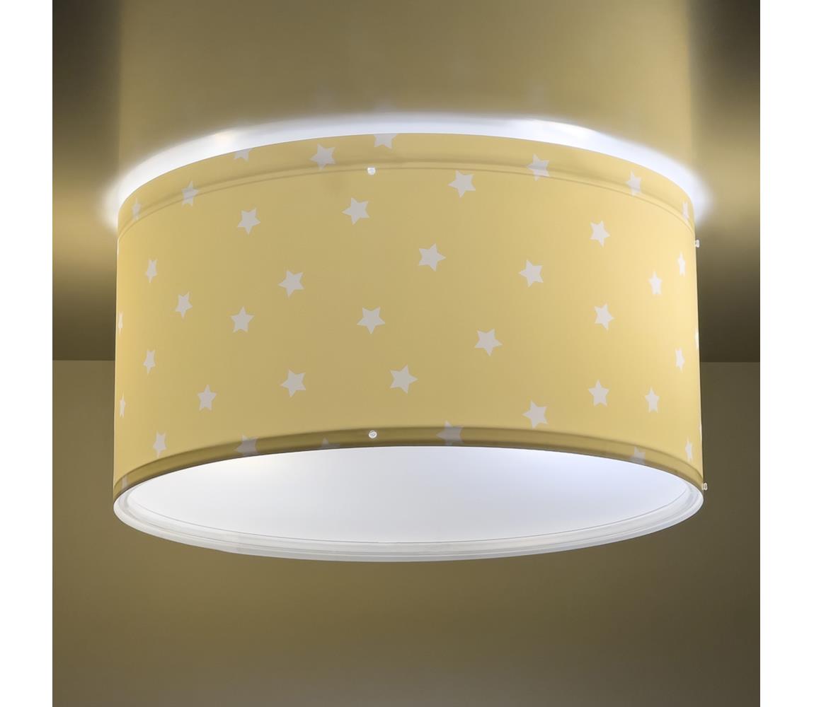 Dalber Dalber 82216A - Dětské stropní svítidlo STAR LIGHT 2xE27/60W/230V žlutá 
