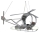 Dětský lustr Helikoptéra 3xE14/60W stříbrná