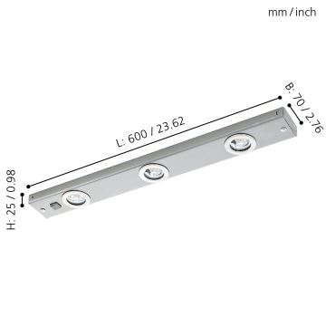 Eglo - LED bodové svítidlo 3xLED/2,3W/230V