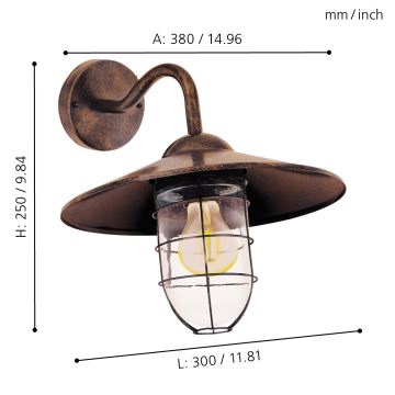 Eglo - Venkovní svítidlo 1xE27/60W/230V IP44