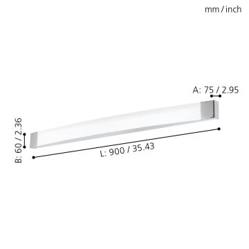 Eglo - LED Koupelnové nástěnné svítidlo LED/24W/230V IP44