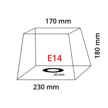 Eglo EG49435 - Stínidlo VINTAGE hnědé E14 23x23 cm