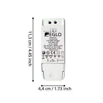Eglo - Elektrický transformátor 70W/230V/11,5V AC