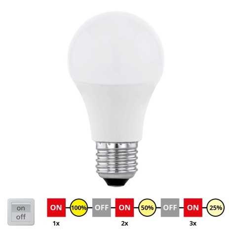 EGLO - LED Stmívatelná žárovka E27/10W/230V 3000K