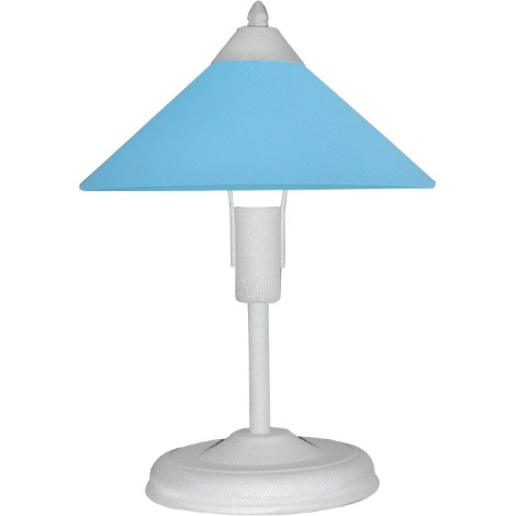 EKO lampa stolní, 1xE27/60W, stříbrná/modrá