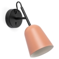 FARO 28275 - Nástěnná lampa STUDIO 1xE14/8W/230V růžová/černá