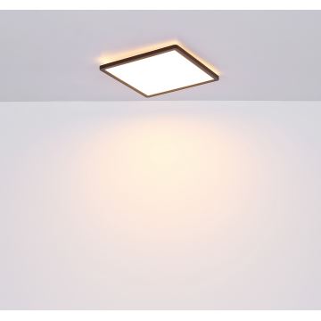 Globo - LED Stmívatelné koupelnové stropní svítidlo LED/18W/230V 29,4x29,4 cm IP44 černá