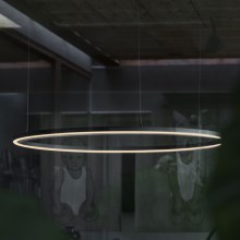 Ideal Lux - LED Lustr na lanku ORACLE SLIM LED/55W/230V pr. 90 cm černá
