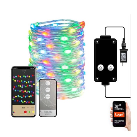 Immax NEO 07736L - LED RGB Stmívatelný vánoční pásek NEO LITE LED/8,4W/230V 16 m IP44 Wi-Fi Tuya