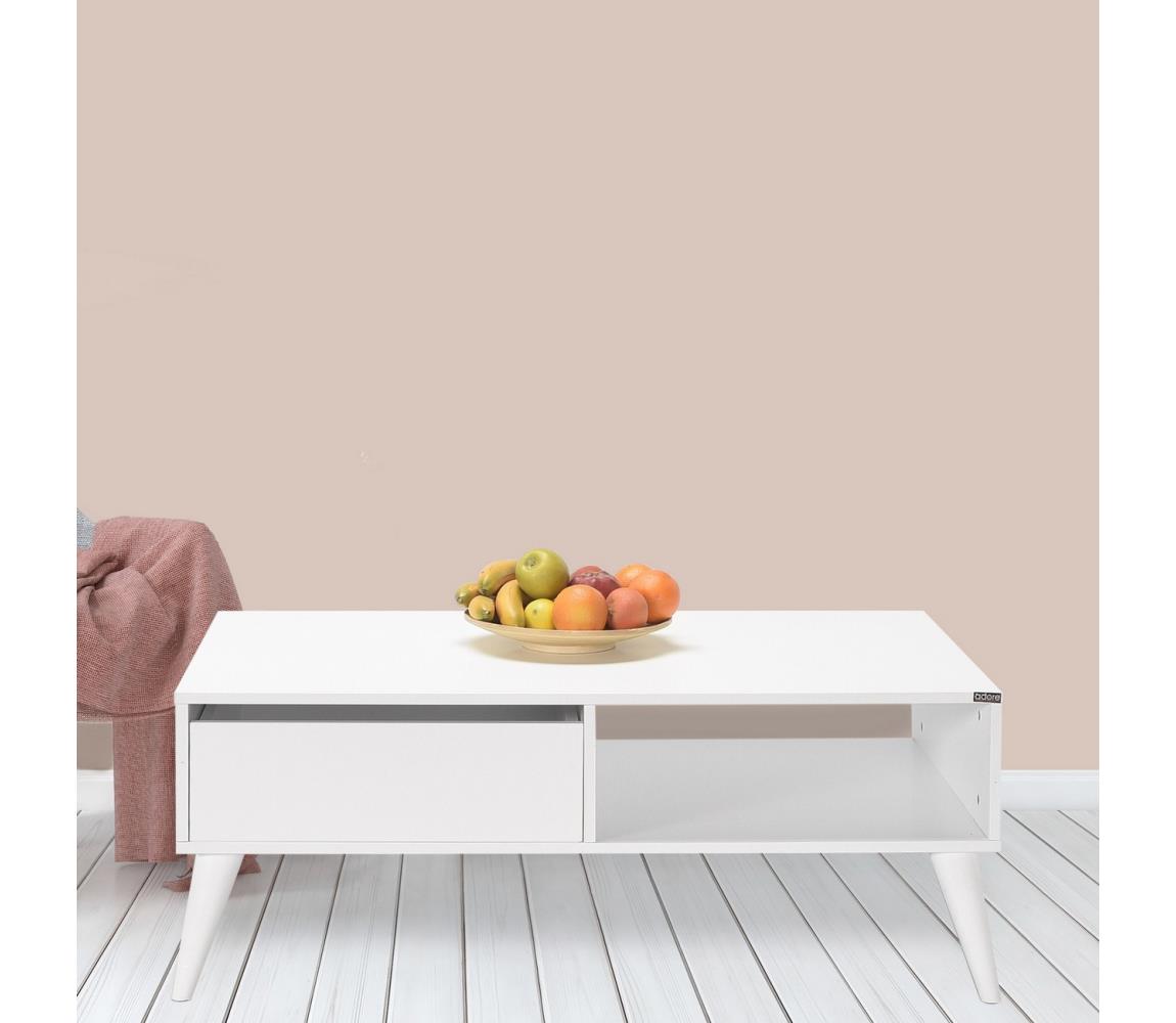 Adore Furniture Konferenční stolek 42x110 cm bílá 