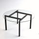 Konferenční stolek BALANCE 42x75 cm černá/čirá