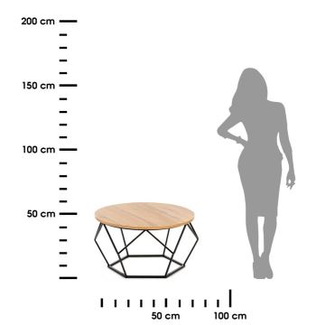 Konferenční stolek DIAMOND 40x70 cm černá/hnědá