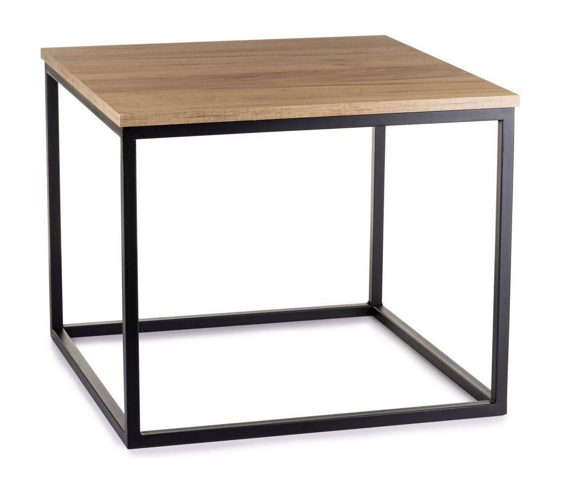 HowHomely Konferenční stolek KVADRATO 50x61 cm černá 