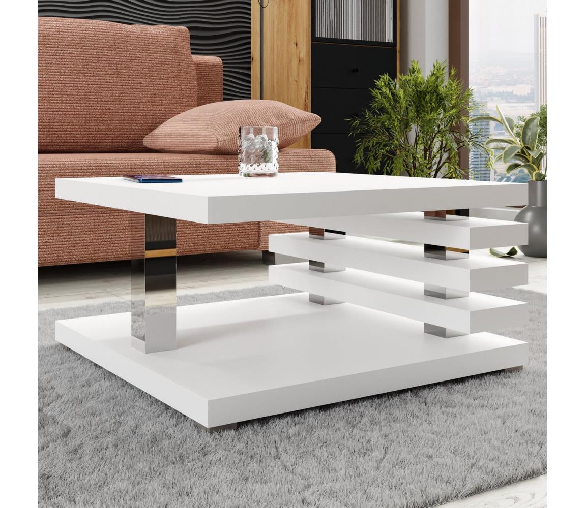 MIRJAN 24 Konferenční stolek KYOTO 31x60 cm matná bílá 