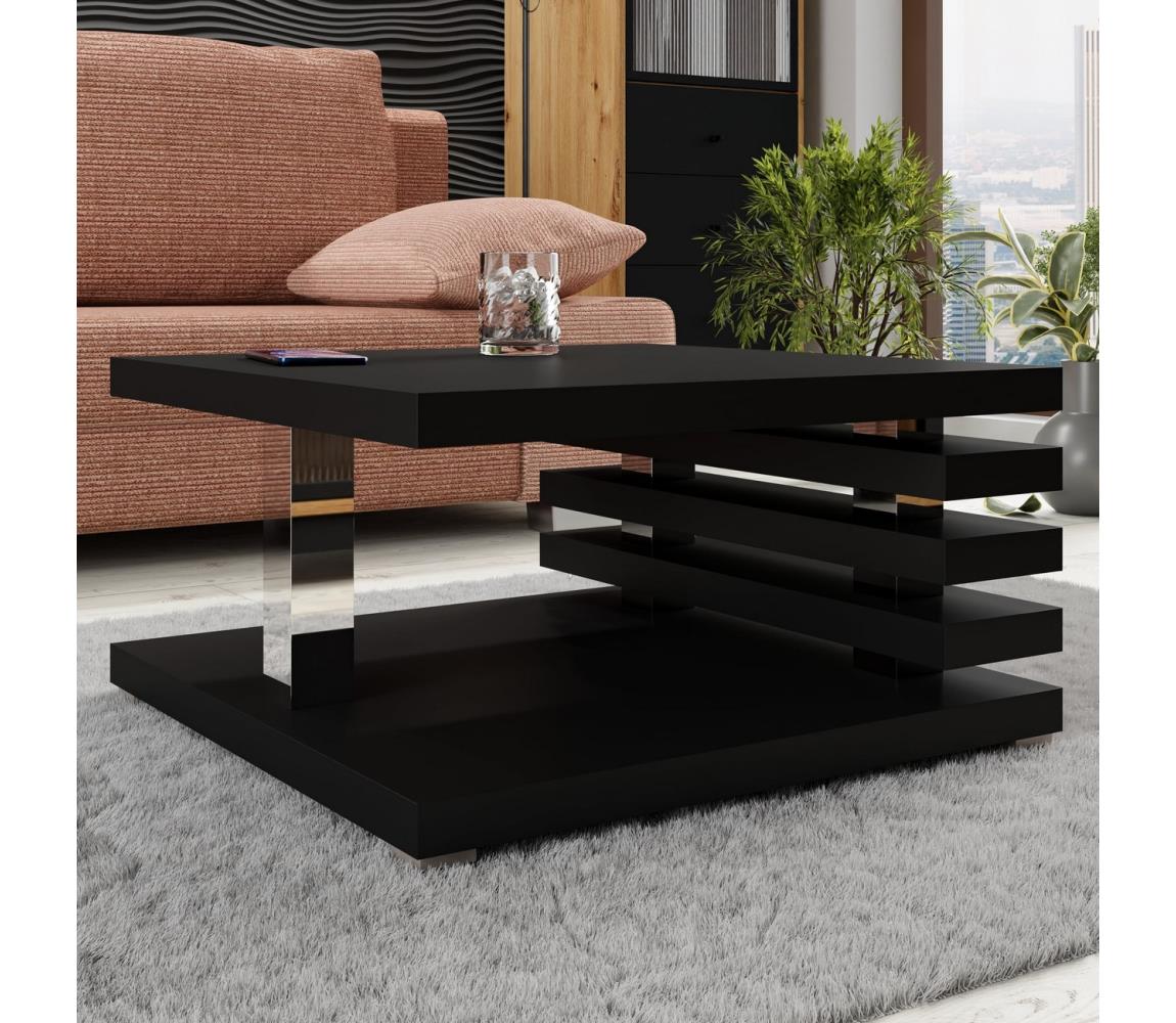 MIRJAN 24 Konferenční stolek KYOTO 31x60 cm matná černá 