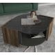 Konferenční stolek MARBEL 40x75 cm hnědá/černá