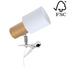 Lampa s klipem TREEHOUSE 1xE27/25W/230V dub – FSC certifikováno