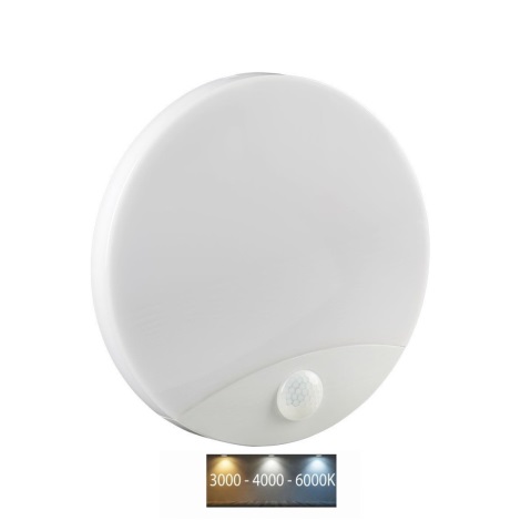LED Koupelnové nástěnné svítidlo se senzorem LED/15W/230V 3000/4000/6000K IP44 bílá