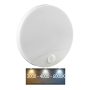LED Koupelnové nástěnné svítidlo se senzorem LED/15W/230V 3000/4000/6000K IP44 bílá