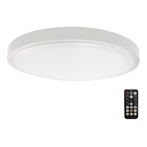 LED Koupelnové stropní svítidlo se senzorem LED/24W/230V 3000K IP44 bílá + dálkové ovládání