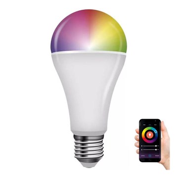 LED RGB Stmívatelná žárovka GoSmart A65 E27/14W/230V 2700-6500K Wi-Fi Tuya