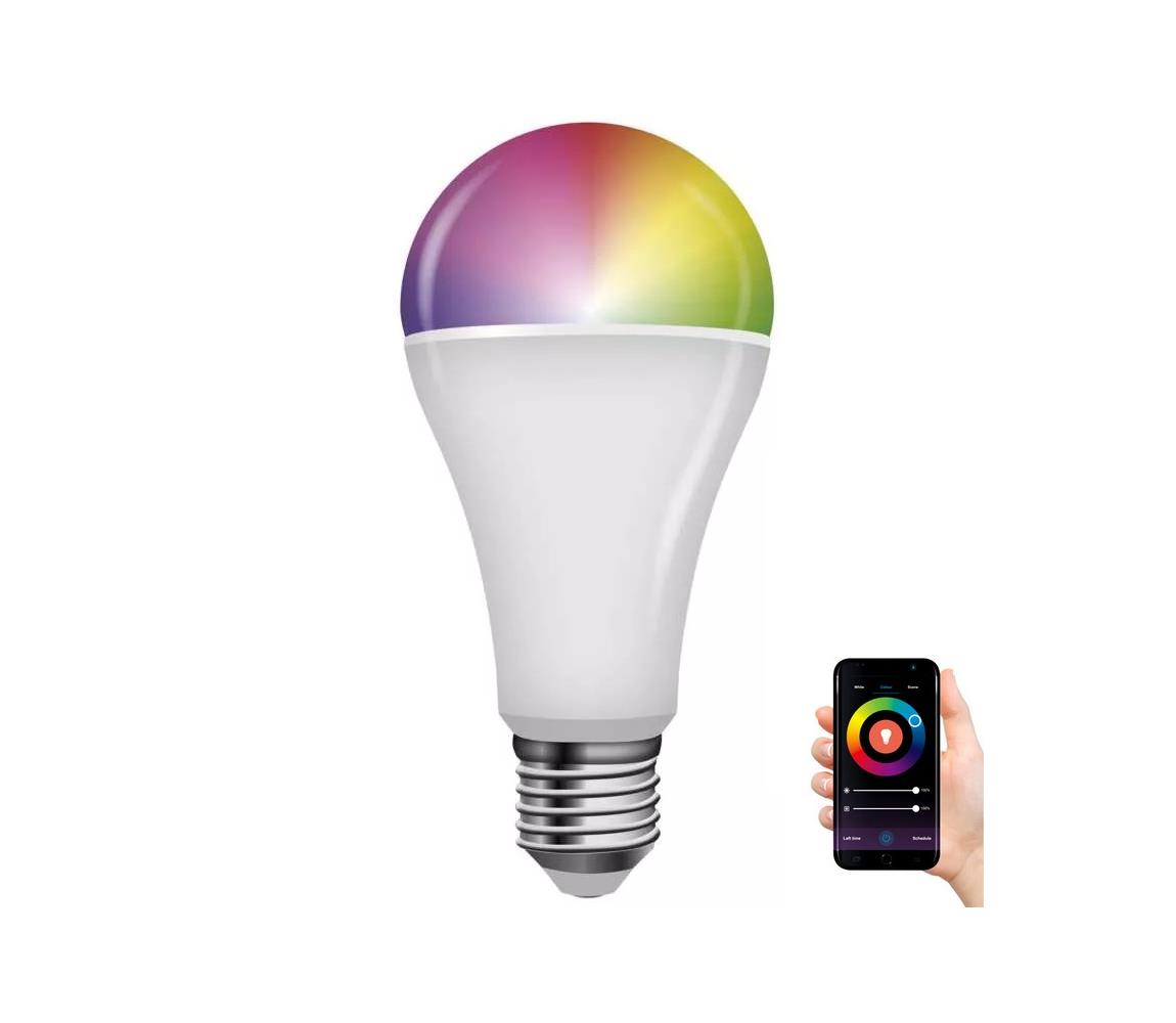  LED RGB Stmívatelná žárovka GoSmart A65 E27/14W/230V 2700-6500K Wi-Fi Tuya 