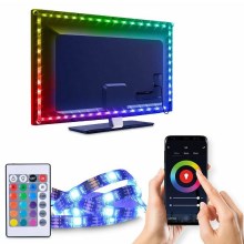 LED RGB Stmívatelný pásek pro TV LED/6W/5V Wi-Fi Tuya + dálkové ovládání 0,5m