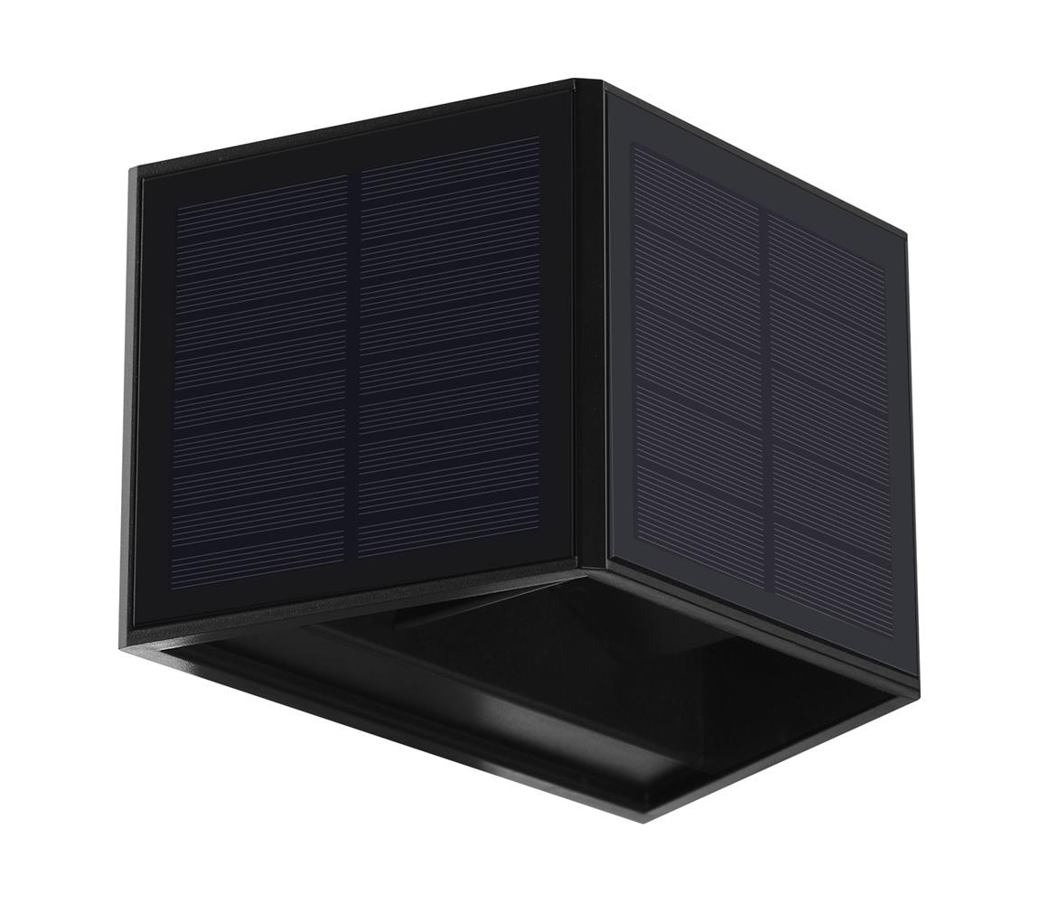  LED Solární nástěnné svítidlo WINGS LED/2W/3,2V 3000K IP54 černá 