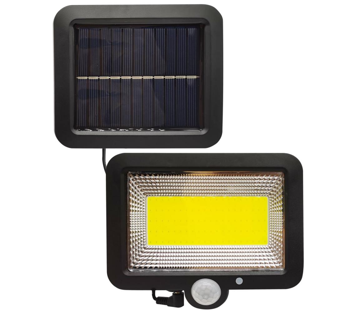  LED Solární reflektor se senzorem DUO LED/1W/3,7V IP44 