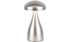 LED Stmívatelná dobíjecí dotyková stolní lampa LED/1W/5V 3000-6000K 1800 mAh stříbrná