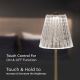LED Stmívatelná nabíjecí dotyková stolní lampa LED/2,4W/5V 3000-6000K 1800 mAh chrom
