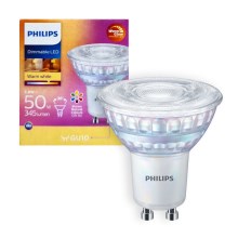 LED Stmívatelná žárovka Philips Warm Glow GU10/3,8W/230V 2200-2700K CRI 90