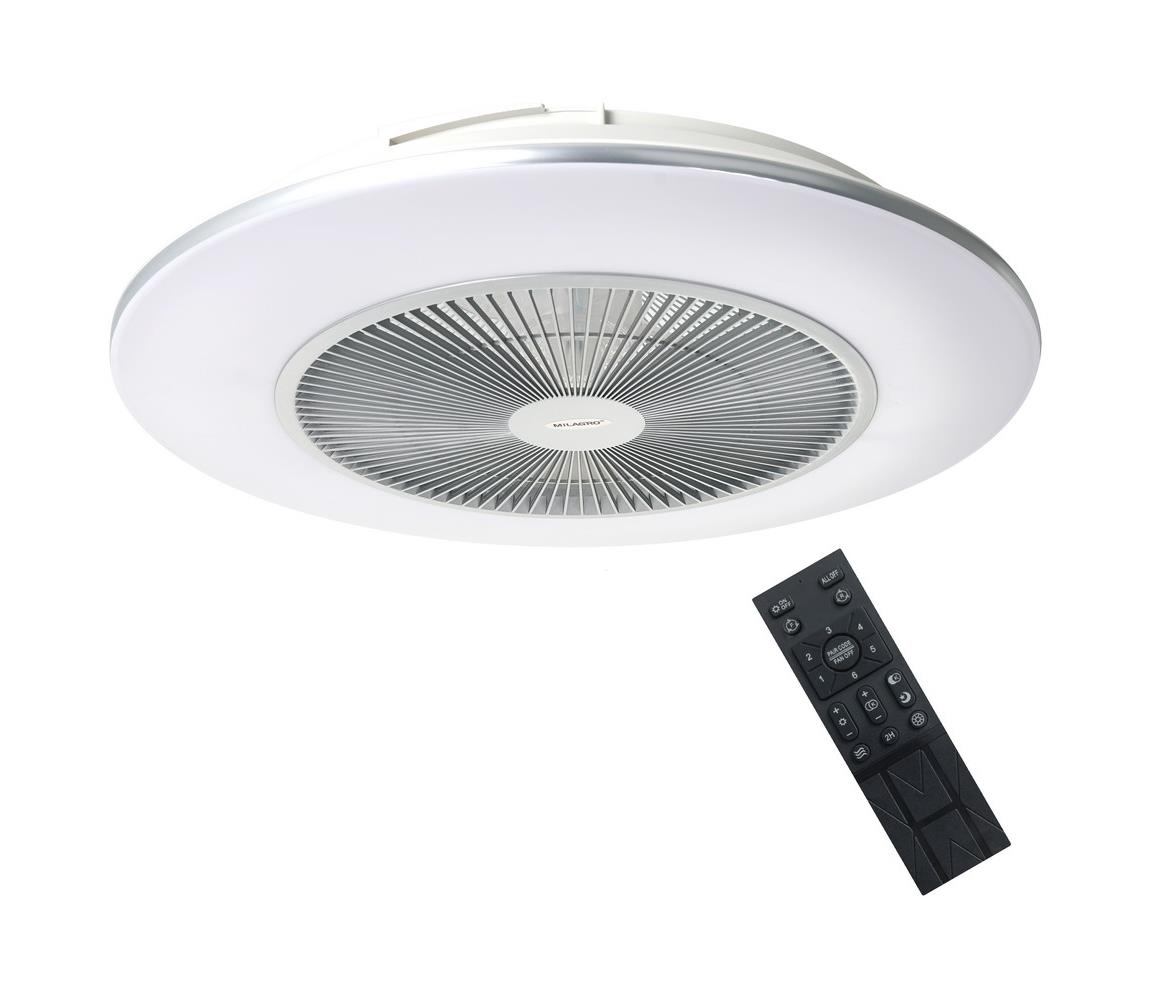  LED Stmívatelné stropní svítidlo s látorem ARIA LED/38W/230V stříbrná + DO 