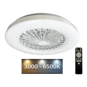 LED Stmívatelné stropní svítidlo s ventilátorem STAR LED/48W/230V 3000-6500K + dálkové ovládání