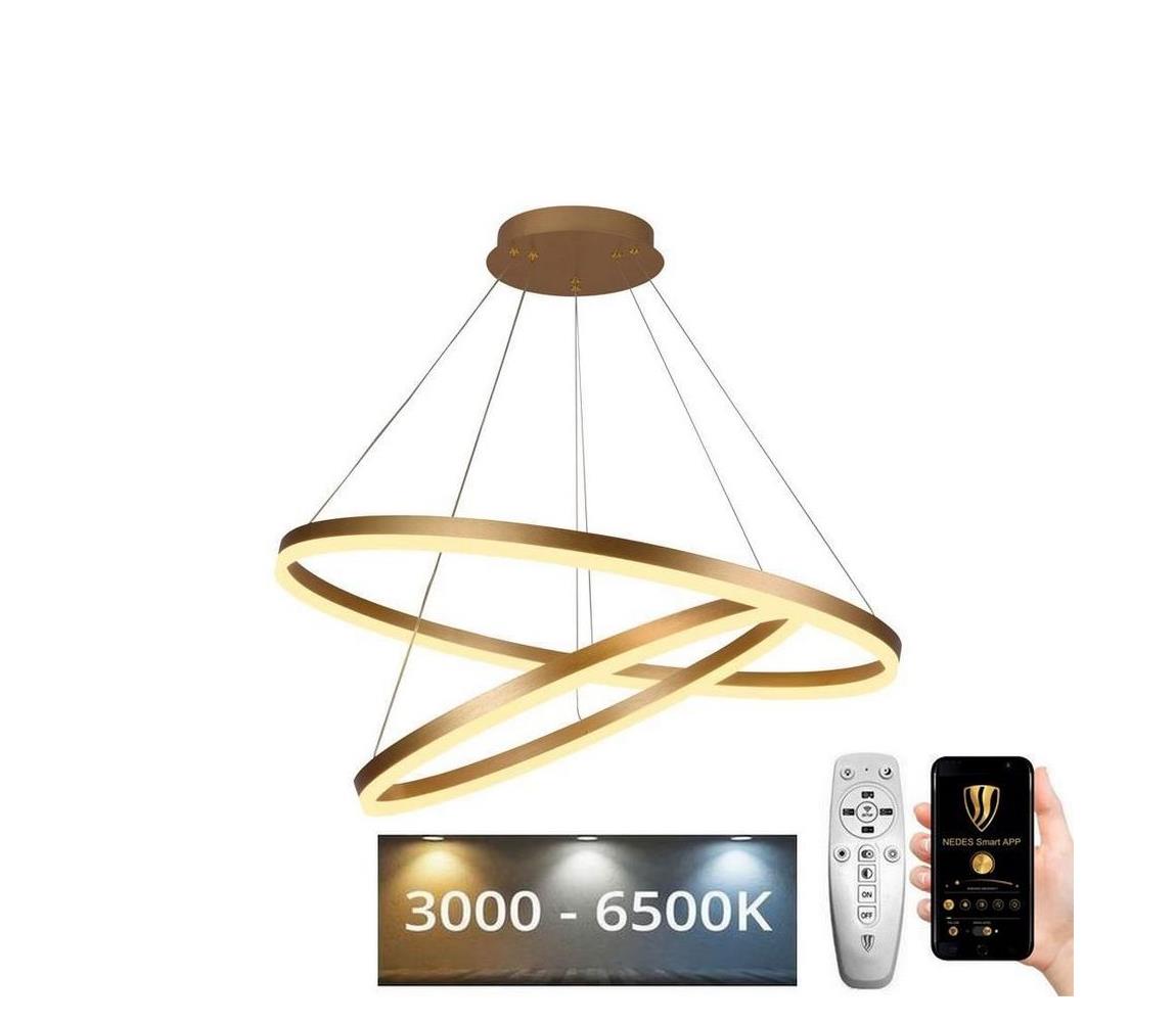  LED Stmívatelný lustr na lanku LED/100W/230V 3000-6500K + dálkové ovládání 