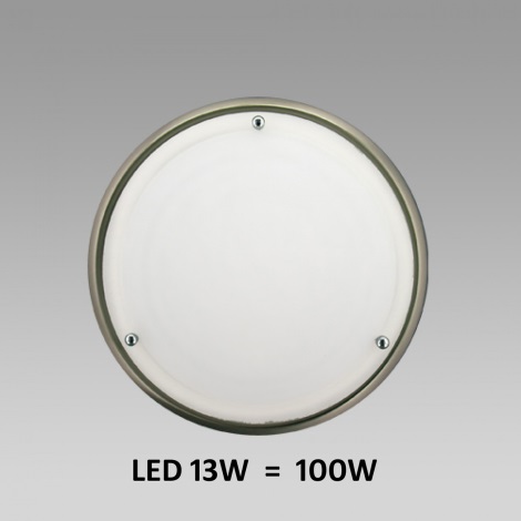 LED Stropní / nástěnné koupelnové svítidlo NEPTUN 1xLED/13W matný nikl IP44