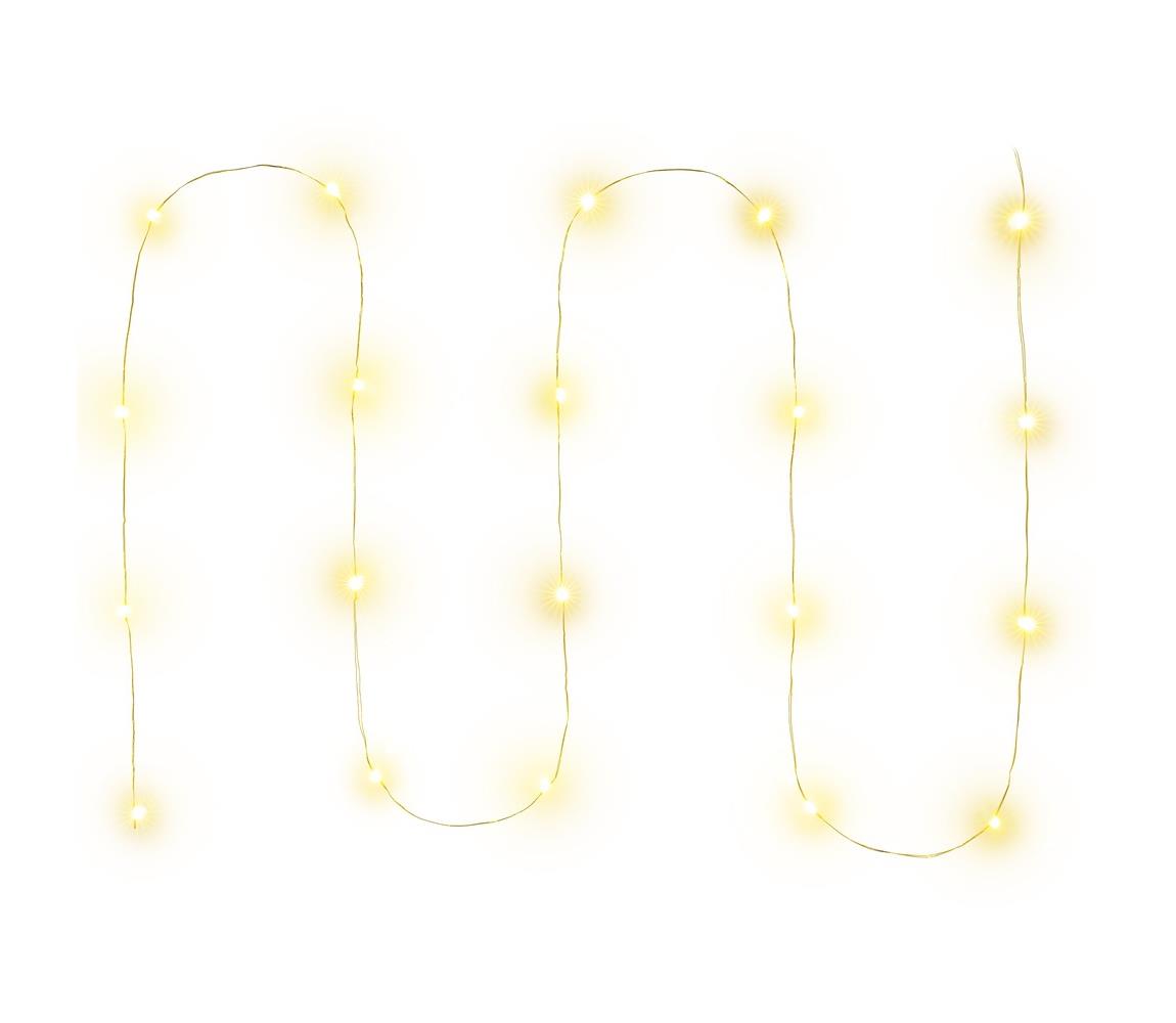  LED Vánoční řetěz 20xLED/2xAA 2,3m teplá bílá 
