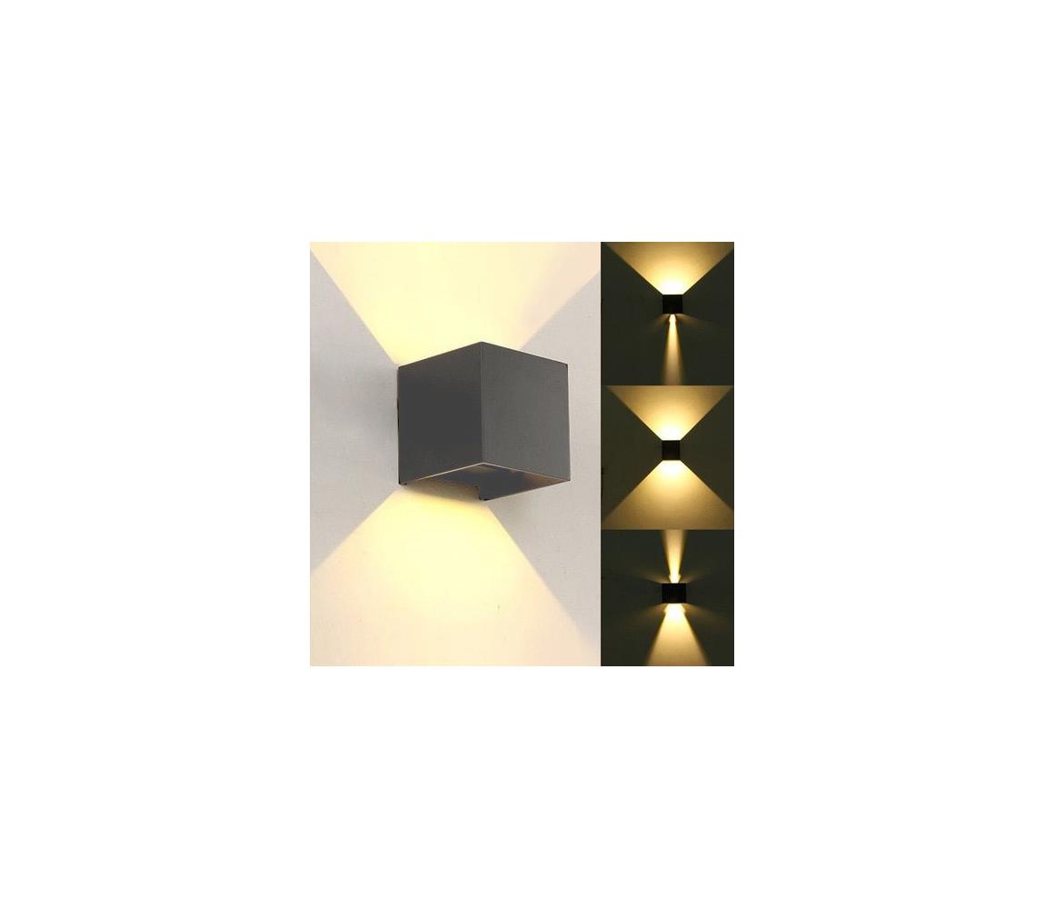  LED Venkovní nástěnné svítidlo KREON 2xLED/3W/230V IP54 3000K antracit 