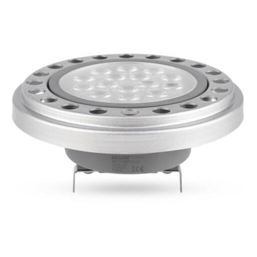 LED Žárovka AR111 G53/12W/12V 3000K stříbrná 30°