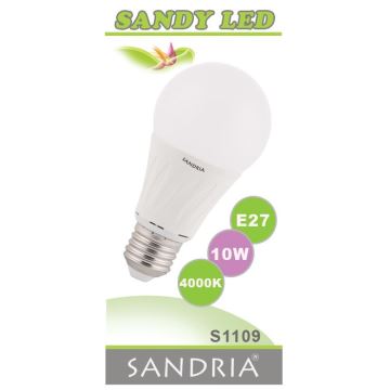 LED žárovka E27/10W/230V  4000K